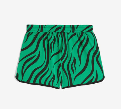 FREDDY FRE PANTALONE SHORT BLACK- ZEBRA BLACK ON GREEN S4WMVP1C-NANI87