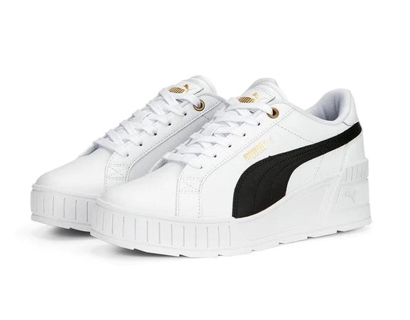 Karmen Wedge PUMA White-PUMA Black-Gold scarpe platform donna 390985-02