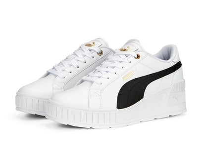 Karmen Wedge PUMA White-PUMA Black-Gold scarpe platform donna 390985-02