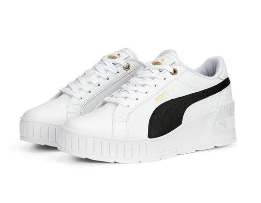 Karmen Wedge PUMA White-PUMA Black-Gold scarpe platform donna 390985-02