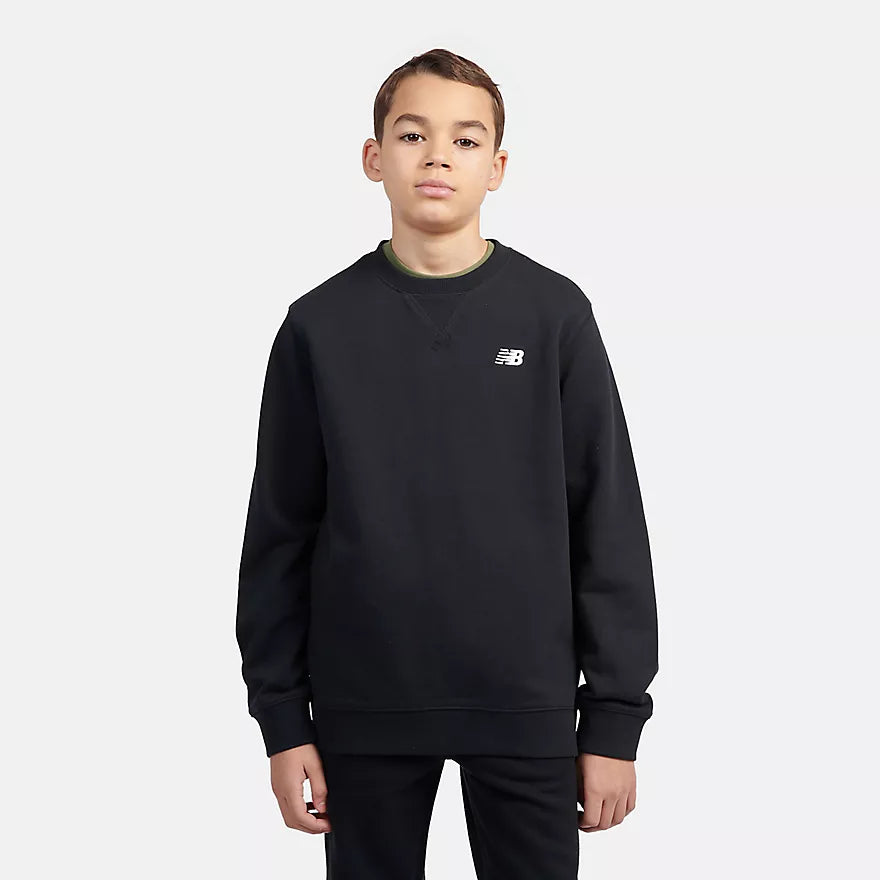 New Balance French Terry Small Crew LAKB0055-BK | Unisex Bambino | Nero