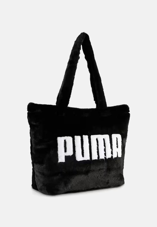 PUMA UP FAUX FUR SHOPPER BLACK 091712-01