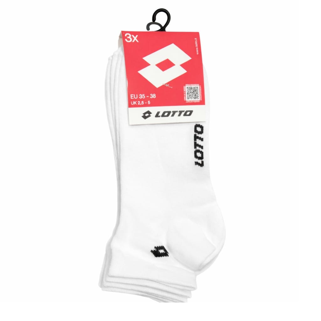 LOTTO SOCK ANKLE TRIPACK BRILLIANT WHITE 222664-07R