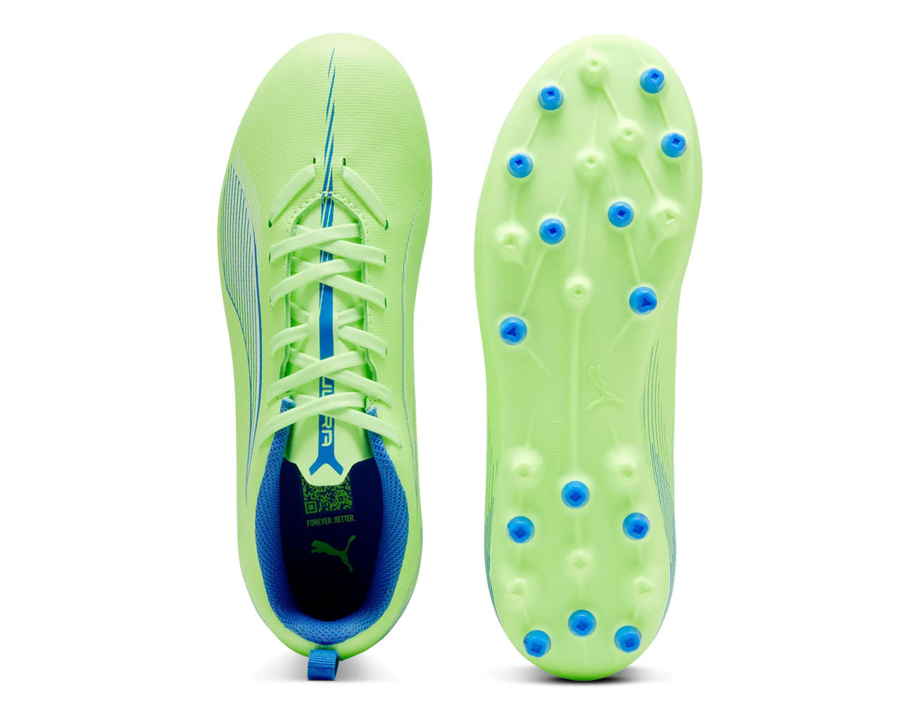 PUMA ULTRA 5 PLAY MG JR FIZZY APPLE-PUMA WHITE-BLUEMAZING 107911-03