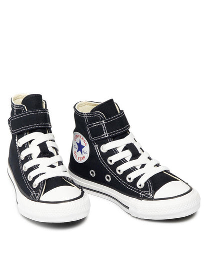 CONVERSE CHUCK TAYLOR ALL STAR 1V EASY - ON - BLACK/NATURAL/WHITE scarpe stivaletto bambini nero/bianco velcro 372883C