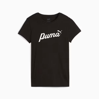 PUMA ESS+ SCRIPT TEE BLACK 679315-01