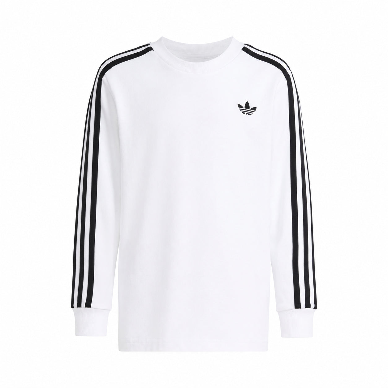 T-Shirt Adidas 3 Stripe Manica Lunga Bambino Bianca HZ6602