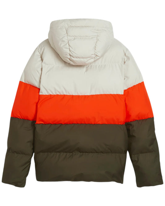 PUMA POLY HOODED PUFFER JACKET DARK OLIVE 626502-70