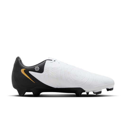 NIKE NIK PHANTOM GX II ACADEMY FG/MG WHITE/BLACK-MTLC GOLD COIN FD6723-100