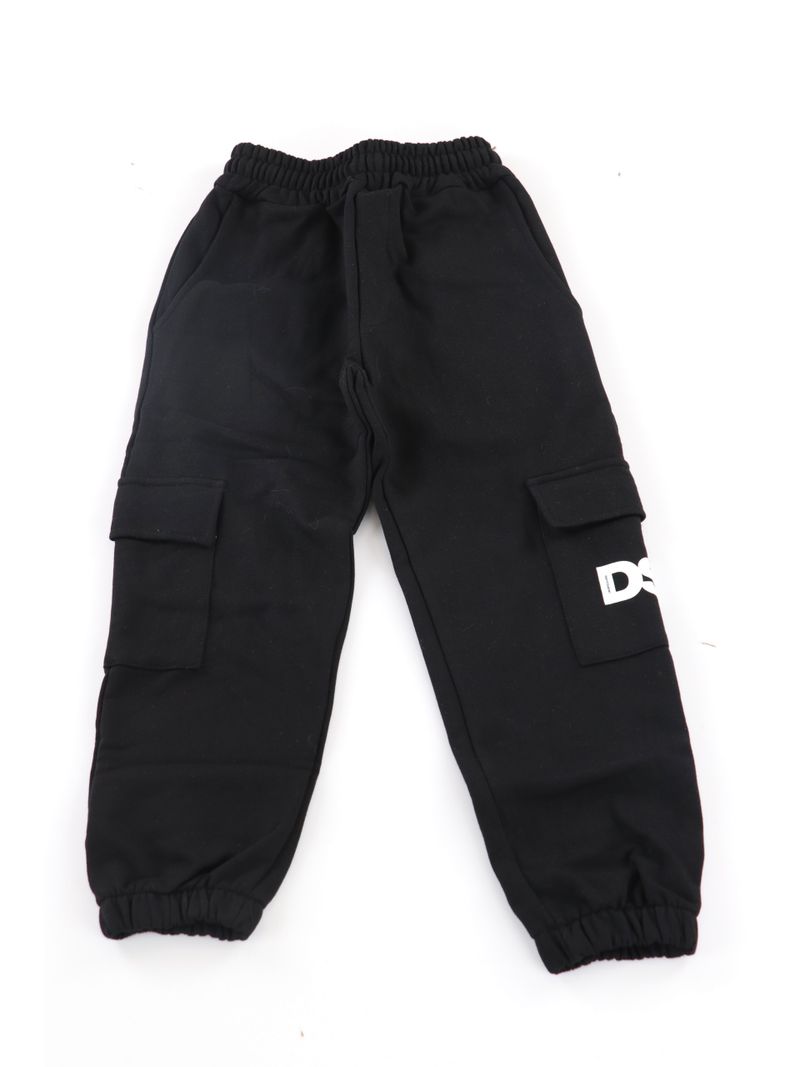 DS2 PANTALONE CARGO 100% COTONE NERO FW25K071