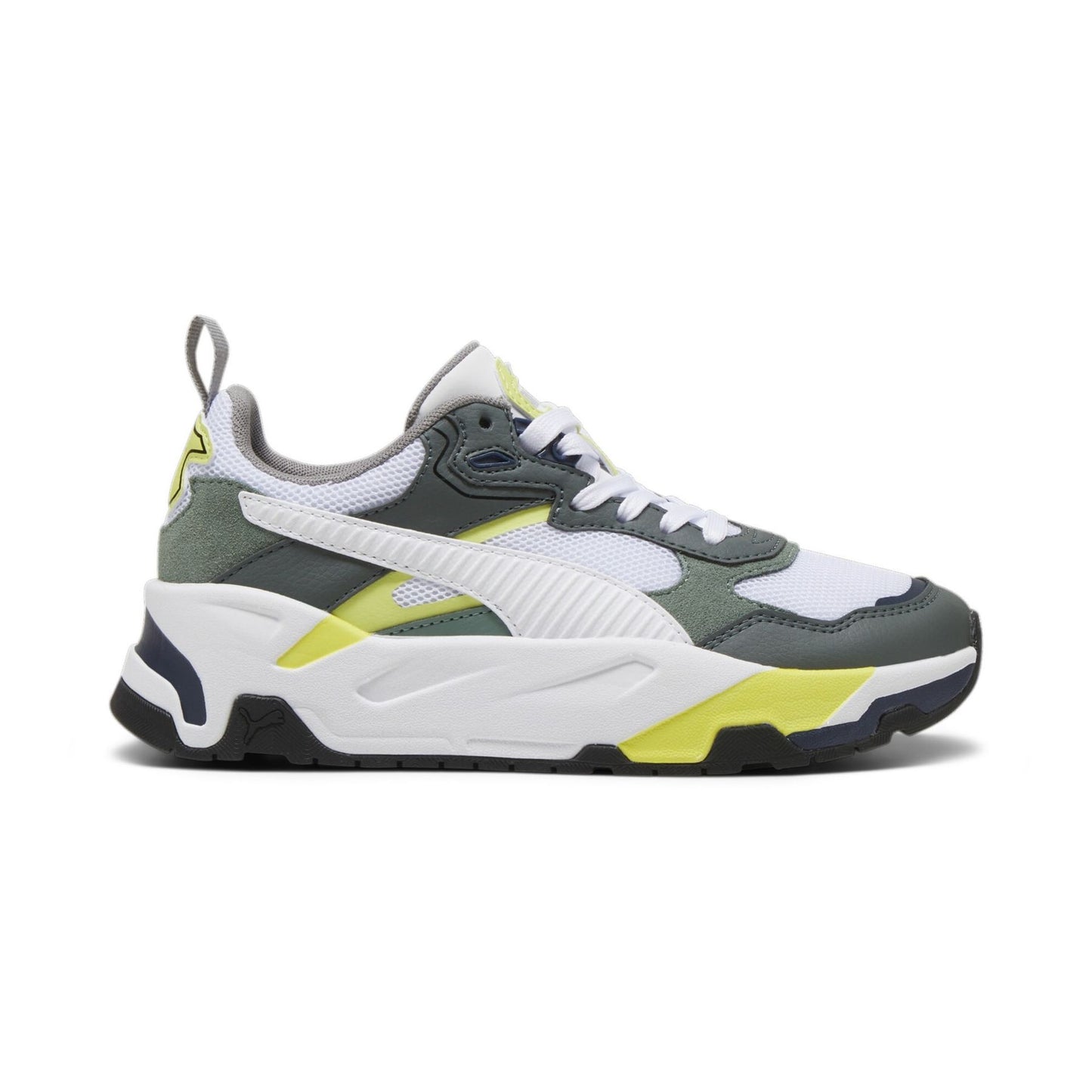 PUMA TRINITY JR MINERAL GRAY-WHITE-EUCALYPTUS-LIME SHEEN 390838-10