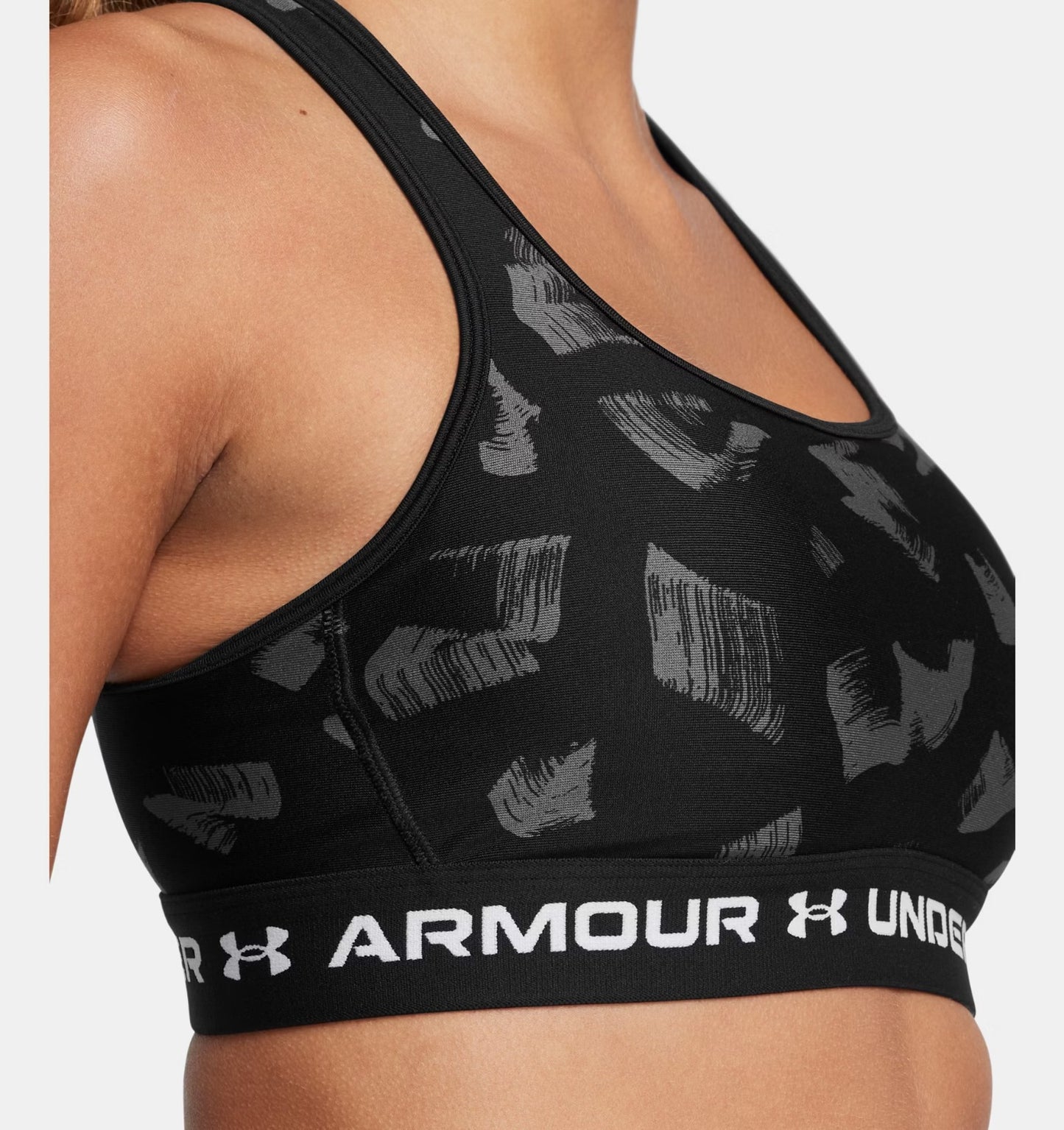 UNDER ARMOUR CROSSBACK MID PRINT BLACK 1361042-009