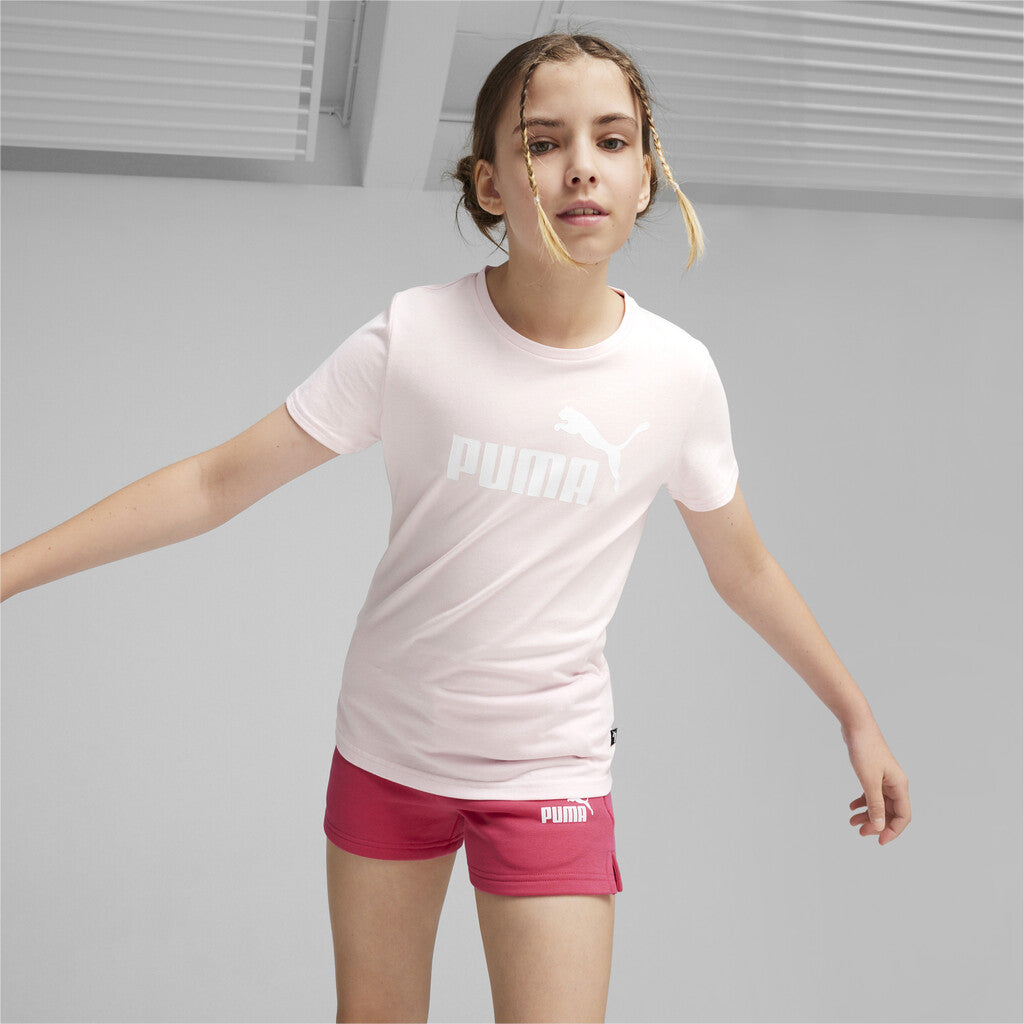 PUMA LOGO TEE & SHORTS SET G WHISP OF PINK 846936-67