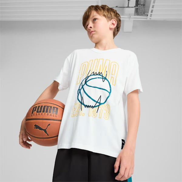 PUMA BASKETBALL WINNING SHOT TEE B PUMA WHITE 628026-02
