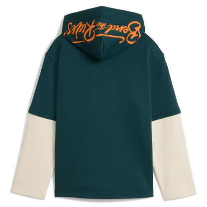 PUMA MID90S LAYERED HOODIE FL B GREEN 688473-75