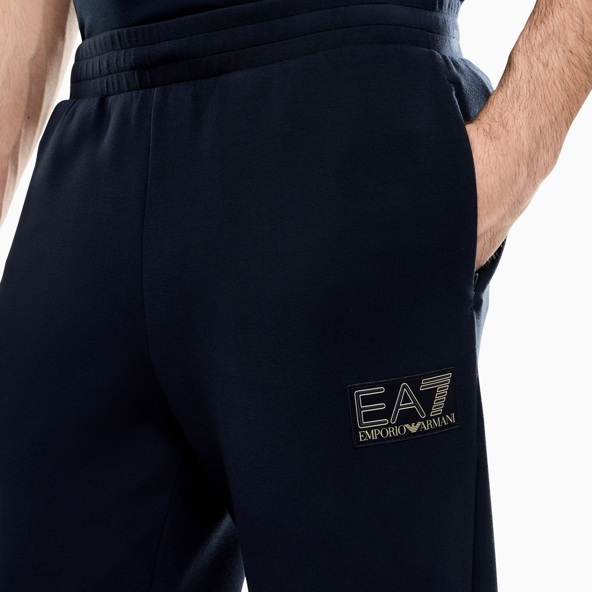 EA7 Pantaloni Uomo Wide Leg Jersey Blu - 7M002244-UB102 – foto 4