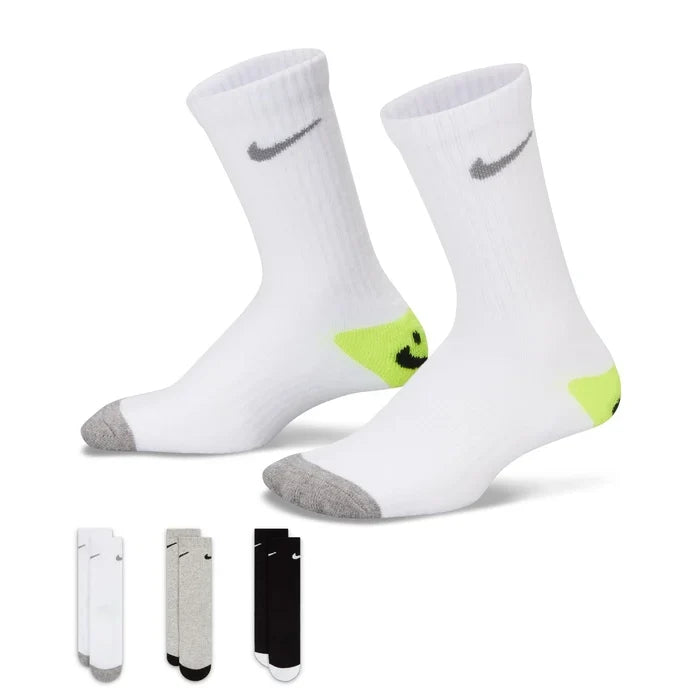 Nike NHN Smiley Crew BN0996-C87 | Calze Bambino | Confezione da 6 Paia