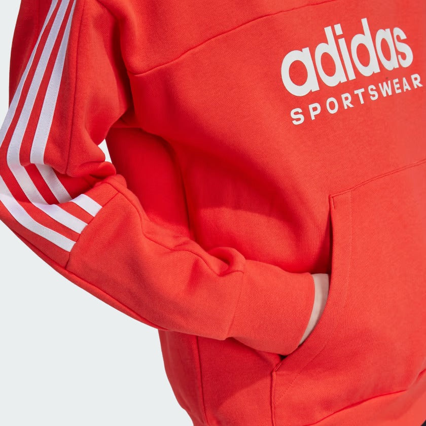 ADIDAS J HOT FL HOODIE BRIRED/WHITE IX9285