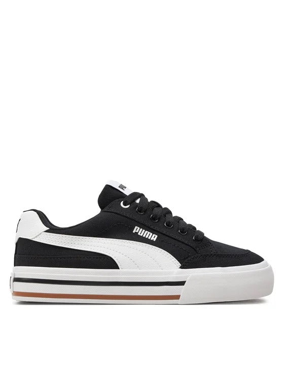 PUMA COURT CLASSIC VULC FS JR BLACK-WHITE 396558-03