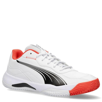 PUMA NOVA SMASH WHITE-BLACK-ACTIVE RED 107600-02