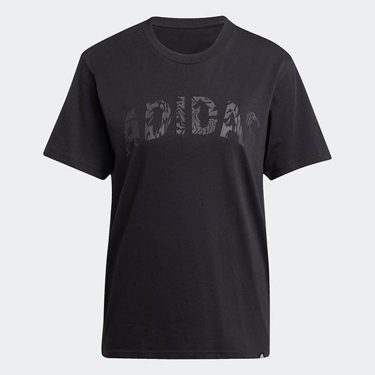 ADIDAS W C CAMO WV TEE BLACK JJ4105