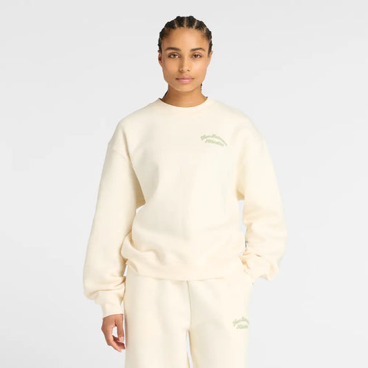 NEW BALANCE NEW LINEAR HERITAGE FLEECE CREW - PERMAFROST WT53516PEF