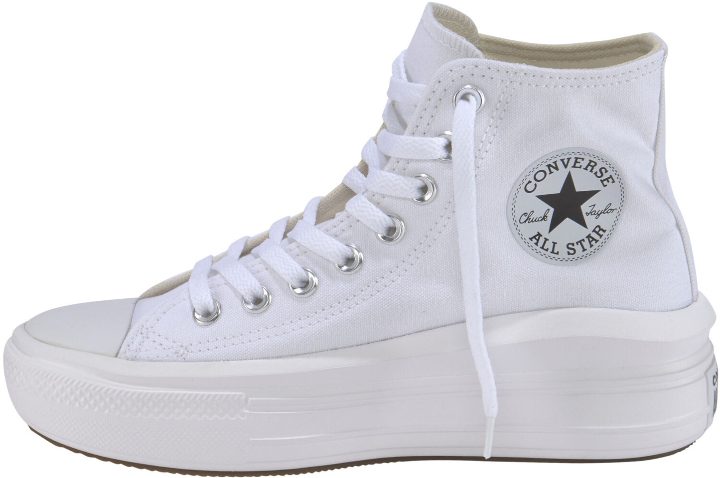 CONVERSE CTAS MOVE HI WHITE/NATURAL IVORY/BLACK scarpe platform donna 568498C