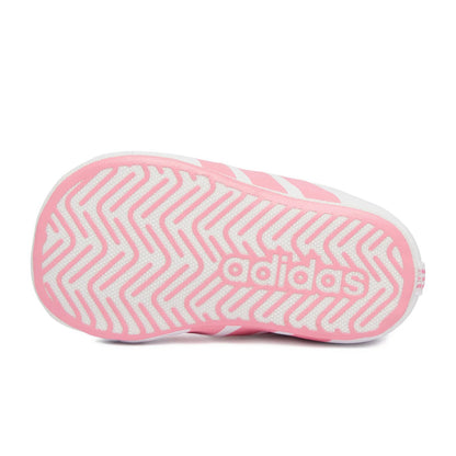 Adidas Grand Court Crib KI8217 – Bianco scarpe da culla bimba in ecopelle, calzature neonata per completare i suoi outfit e gli abbinamenti quotidiani