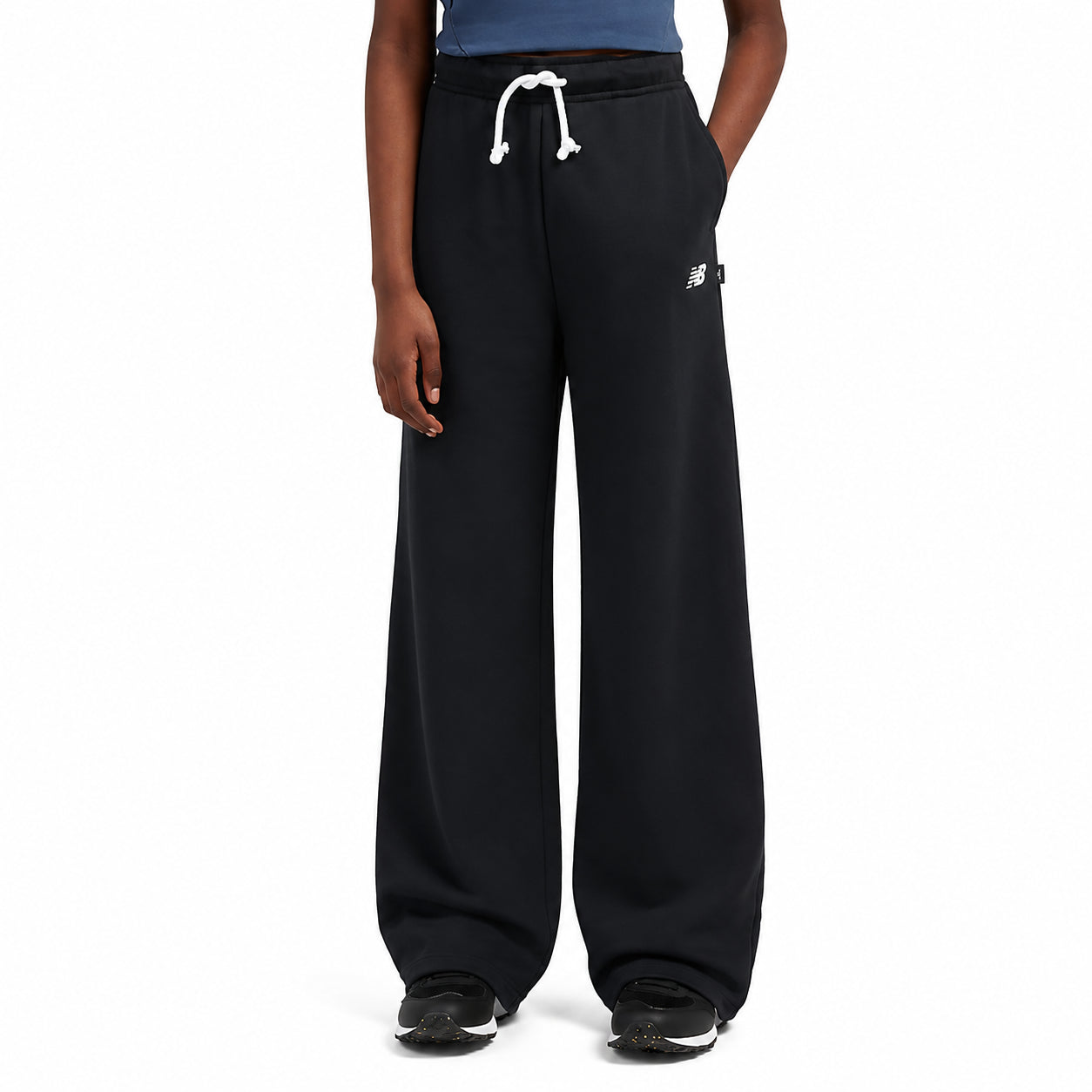 New Balance FT Small Logo Wide Leg Jogger LAKG0216-BK | Bambina | Nero