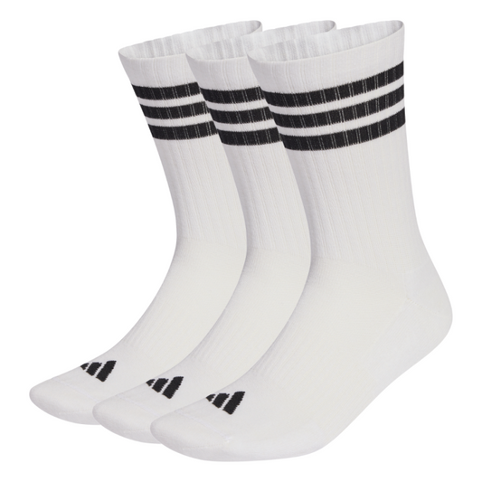 Adidas Stripes Cushioned Crew Socks JZ0532 | Calzini Unisex Confezione da 3 | Bianco