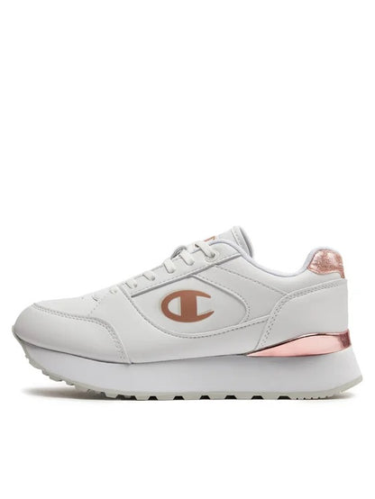 CHAMPION RR CHAMPII PLAT ELEMENT LOW CUT SHOE WHT/ROSE GOLD S11617-WW008