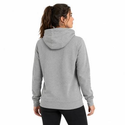 Nike Team Club Full Zip Hoodie FT 0225NZ-063 | Felpa con Cappuccio e Zip Donna | Grigio
