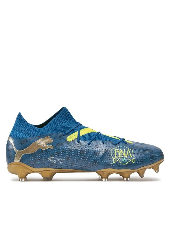PUMA FUTURE 7 MATCH BNA FG/AG SAILING BLUE-MARINE BLUE-PELÉ YELLOW-GRASSY GREEN-GOLD 108081-01