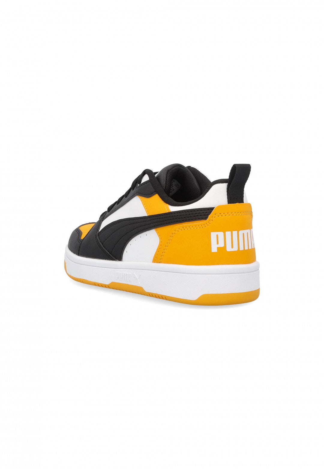 PUMA REBOUND V6 LO JR PUMA WHITE-PUMA BLACK-TANGERINE 393833-18