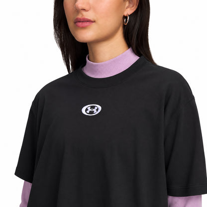Under Armour T-Shirt Crop W Center 6015217-001 – Nero