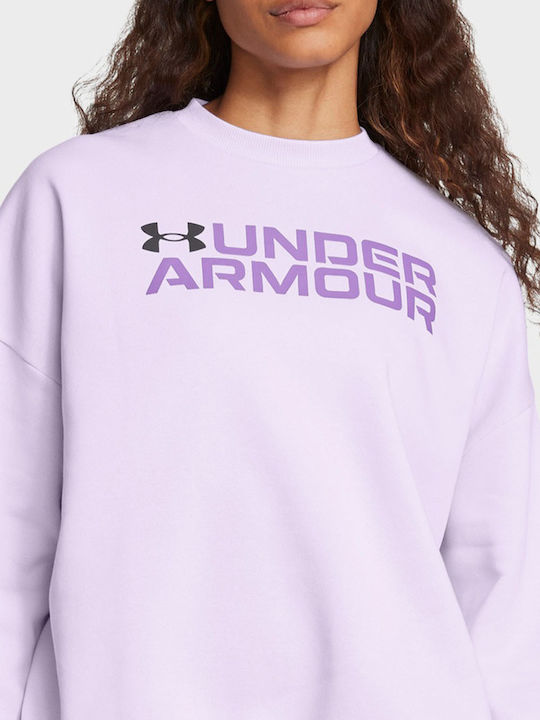 UNDER ARMOUR RIVAL FLEECE WORDMARKOS CREW 1386513-535