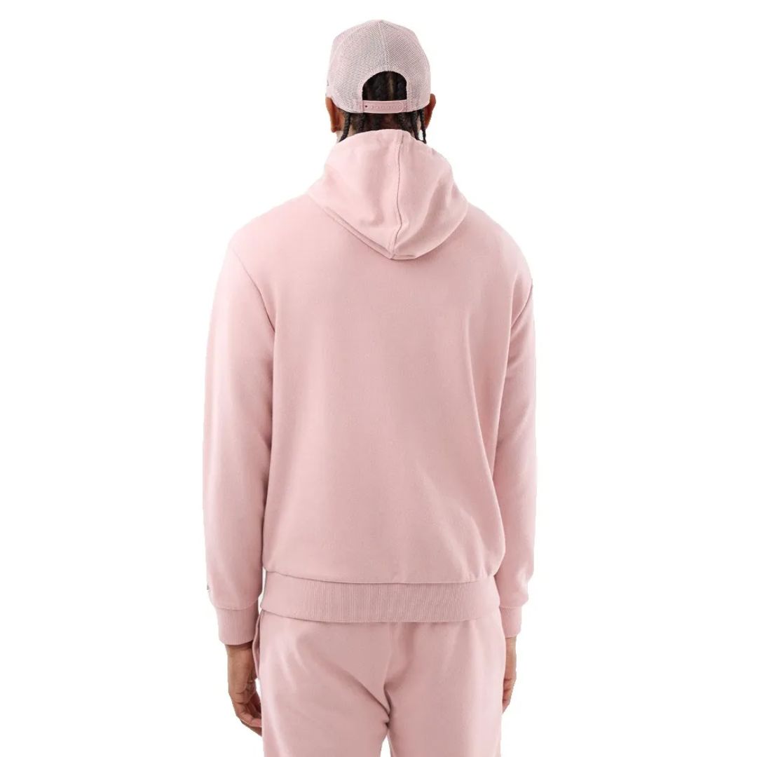 New Era LA Hoodie Oversize Felpa con Cappuccio Uomo in Fleece Rosa Rose Pâle S-XL 60897527