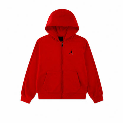 Jordan Brooklyn Full Zip Hoodie – Felpa Bambino Rossa