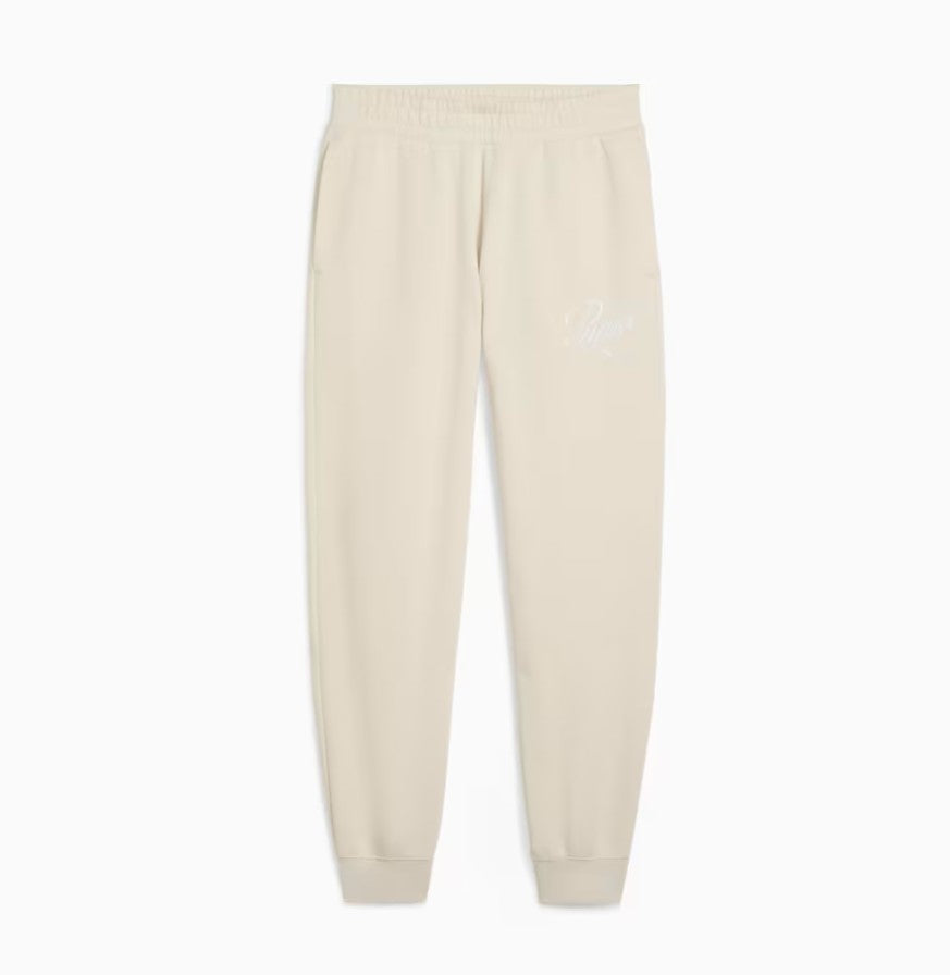 PUMA ESS SCRIPT COMFORT SWEATPANTS TR CL WHITE 684985-87