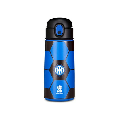 Inter Borraccia Termica 460 ml Ufficiale FC Internazionale Milano in Acciaio Nero Azzurro per Sport Scuola e Tempo Libero Idea Regalo 30F302611