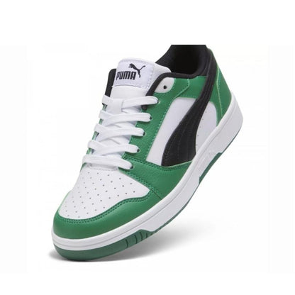 PUMA Puma Rebound V6 Lo Jr White- Black-Archive Green 393833-05