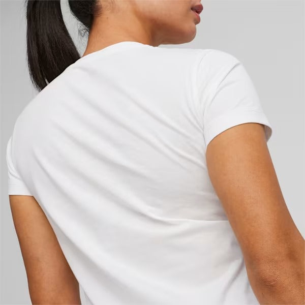 PUMA ESS+ SCRIPT TEE WHITE 679315-02