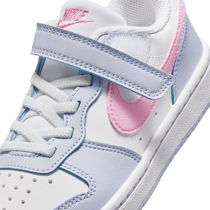 NIKE COURT BOROUGH LOW ESS+ PS WHITE/PINK RISE-FOOTBALL GREY IQ2726-101