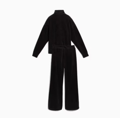 PUMA VELOUR RIB RELAXED SUIT OP BLACK 688164-01