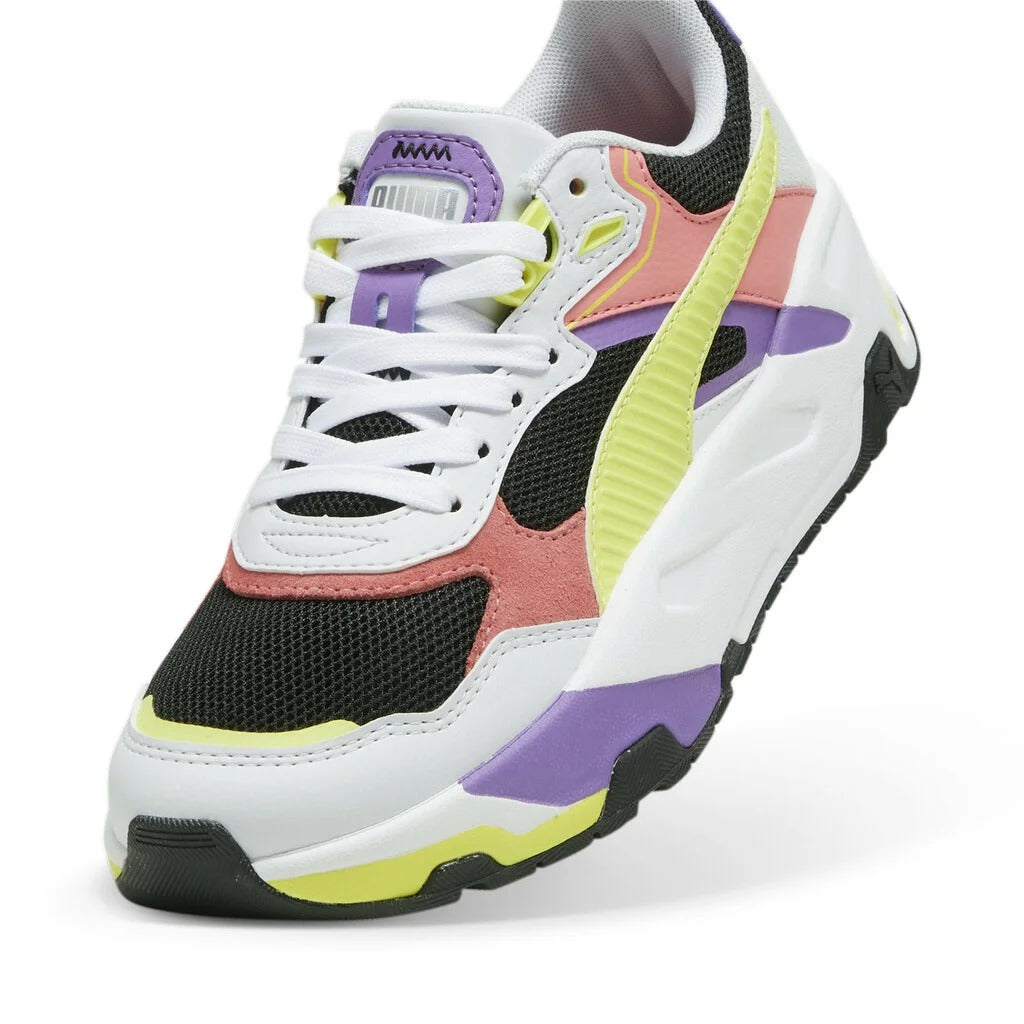 PUMA TRINITY JR BLACK-LIME SHEEN-SILVER MIST 390838-12