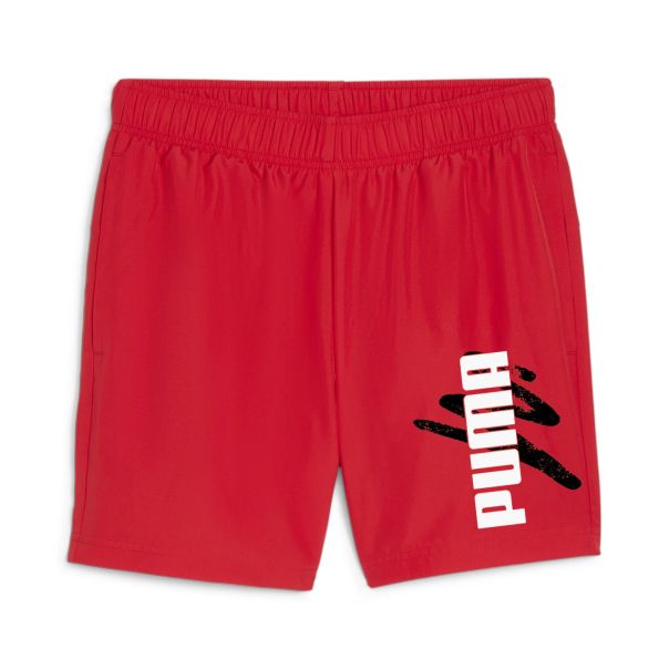 PUMA ESS+ LOGO LAB PUMA WOVEN SHORTS 5'' FOR ALL TIME RED 678990-11