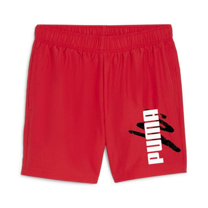 PUMA ESS+ LOGO LAB PUMA WOVEN SHORTS 5'' FOR ALL TIME RED 678990-11
