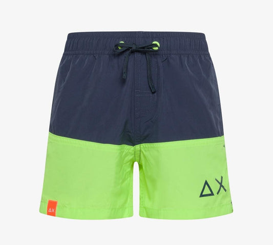 Sun68 BOY'S SWIM PANT BICOLOR NAVY BLUE H34314-07