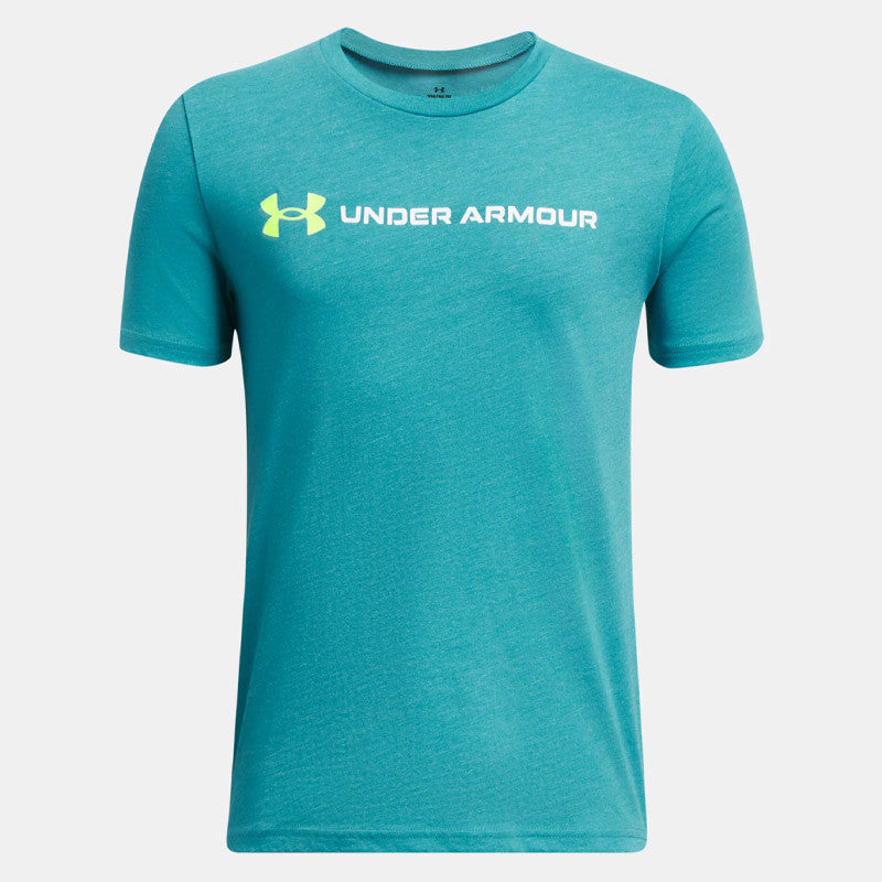 UNDER ARMOUR LOGO WORDMARK SS - circuit teal 1380747-464