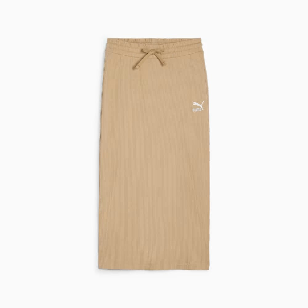 PUMA CLASSICS RIBBED MIDI SKIRT PRAIRIE TAN 624265-83